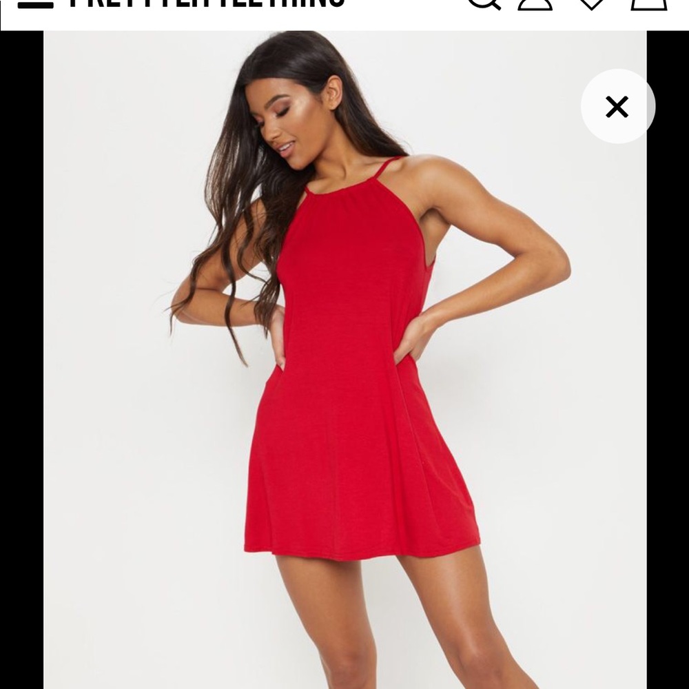 Red skater dress